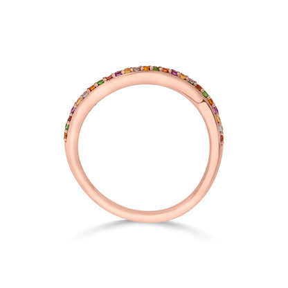 Rainbow Glow Fashion Rose Gold Ring