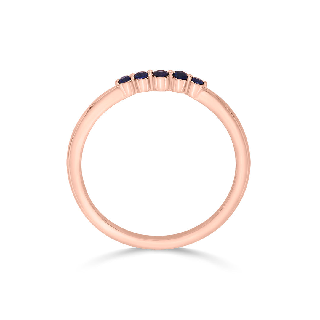 forever azure fashion rose gold ring