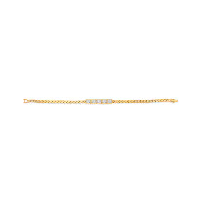 Linked Squares Men's Bracelet Diamond Jewellery