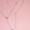 Charming Flowerfall Lariat Diamond Necklace