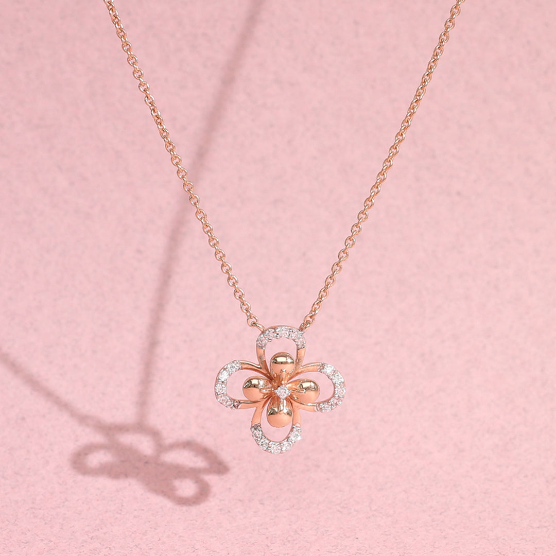 glow roselle modern diamond necklace