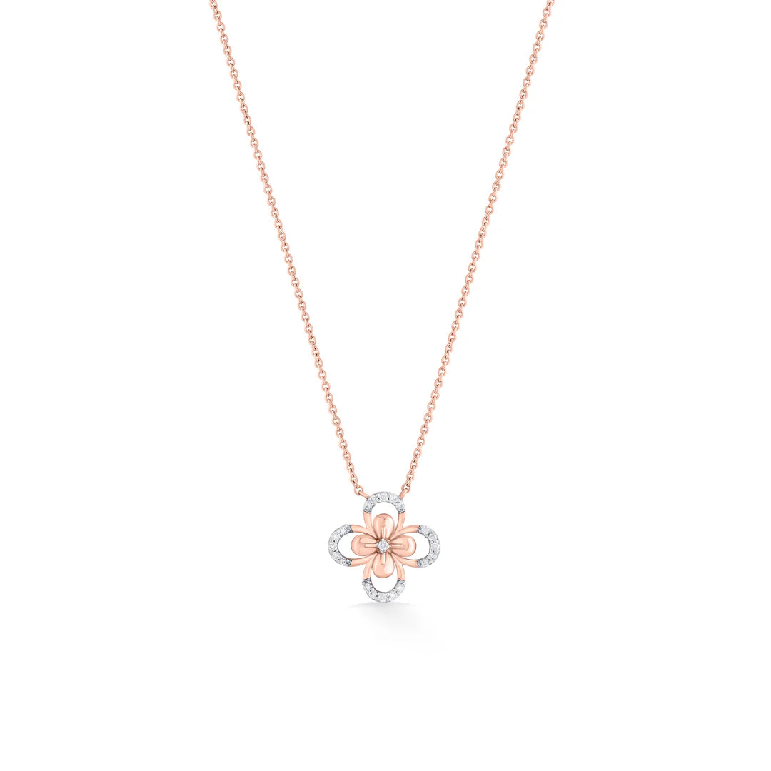 glow roselle modern diamond necklace