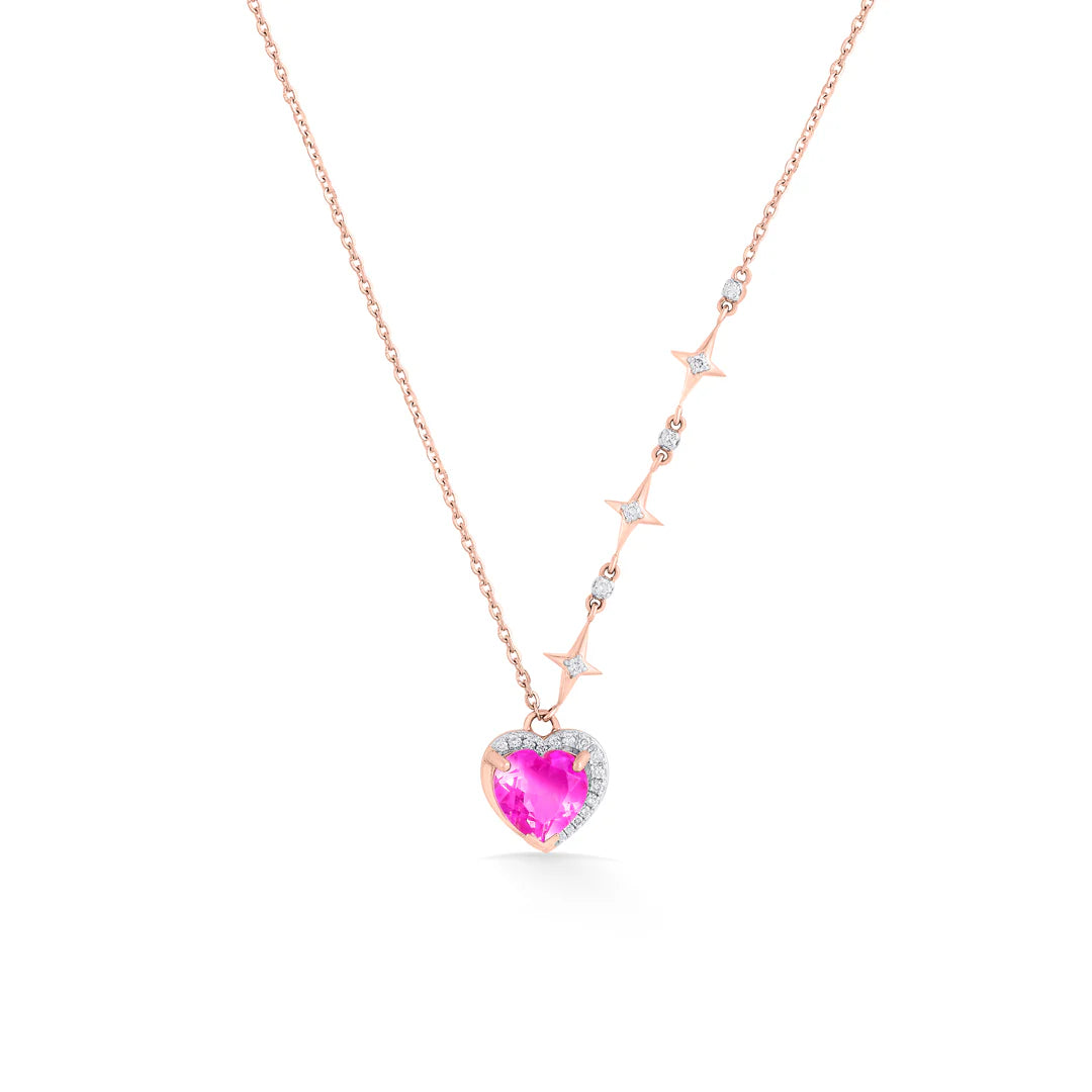 blush romance modern diamond necklace