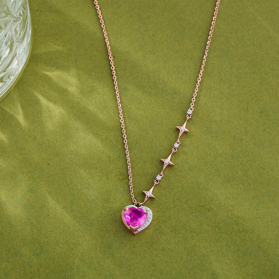 Blush Romance Modern Diamond Necklace