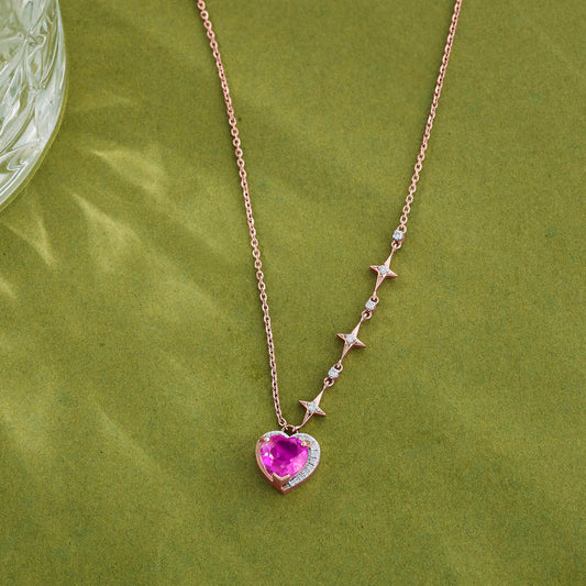 Blush Romance Modern Diamond Necklace