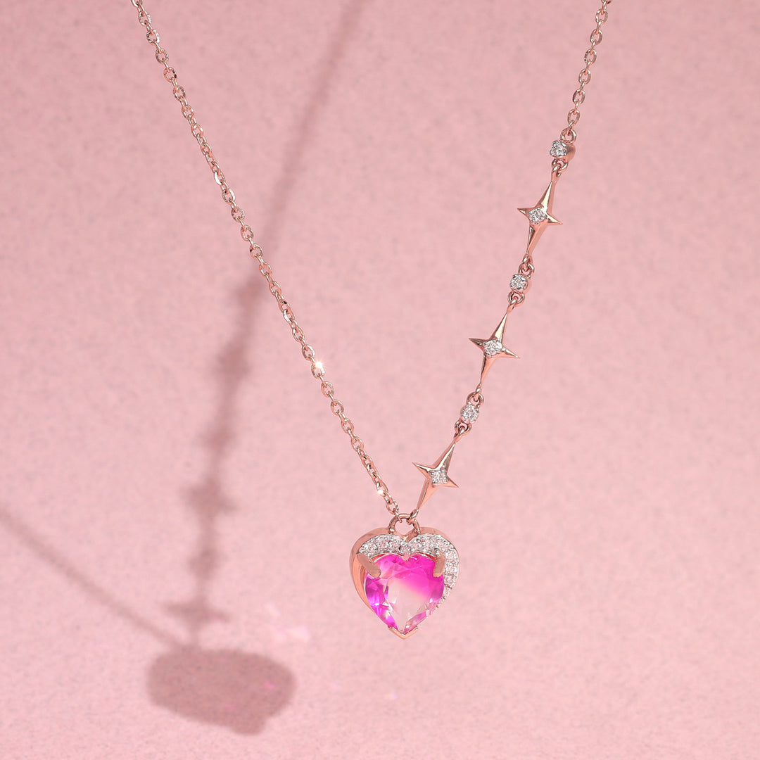 blush romance modern diamond necklace