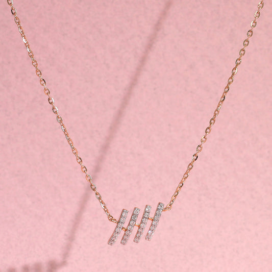 Linea Bars Modern Diamond Necklace