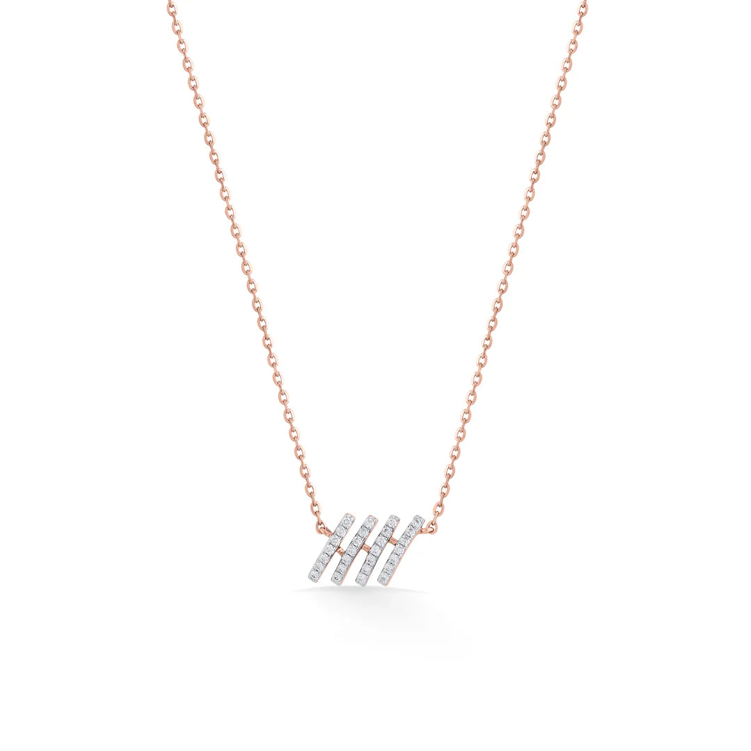linea bars modern diamond necklace