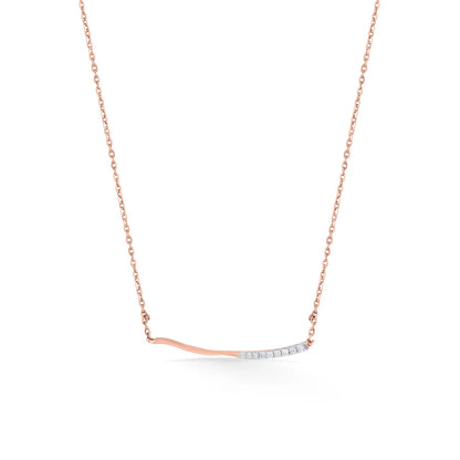 Delicate Beam Modern Diamond Necklace