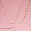 Delicate Beam Modern Diamond Necklace