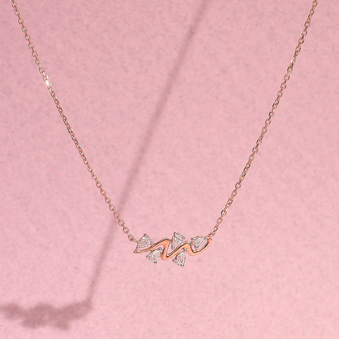 illume trace modern diamond necklace