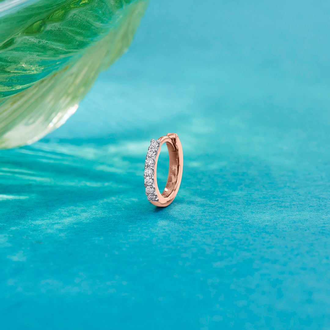 glowing rod nosepin diamond jewellery