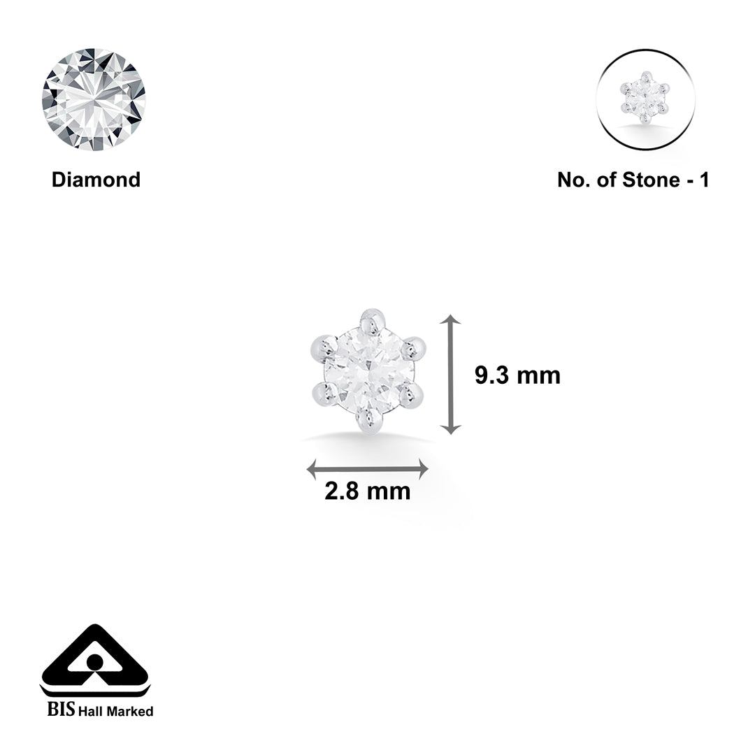 bright snowflake nosepin diamond jewellery