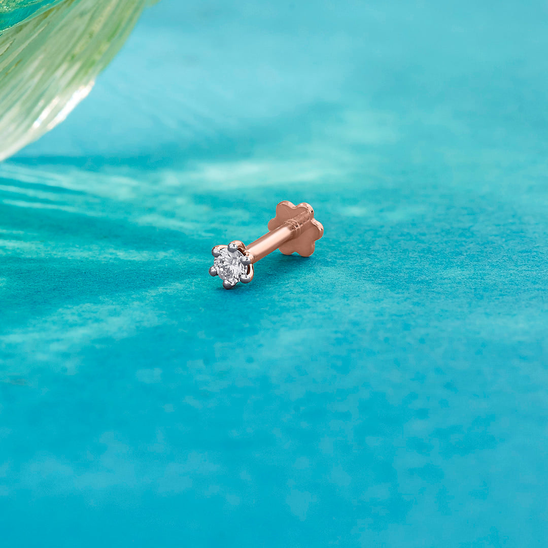 bright snowflake nosepin diamond jewellery