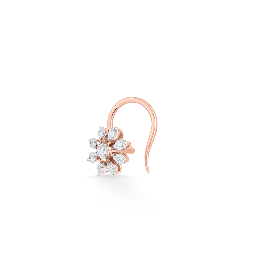 glowing lily nosepin diamond jewellery