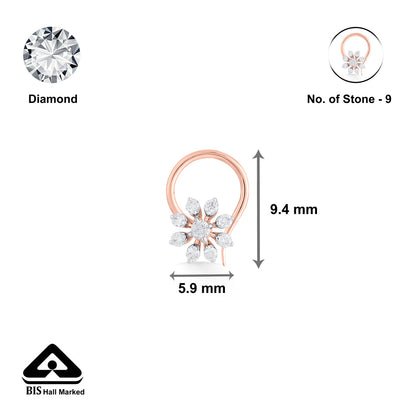 Glowing Lily Nosepin Diamond Jewellery