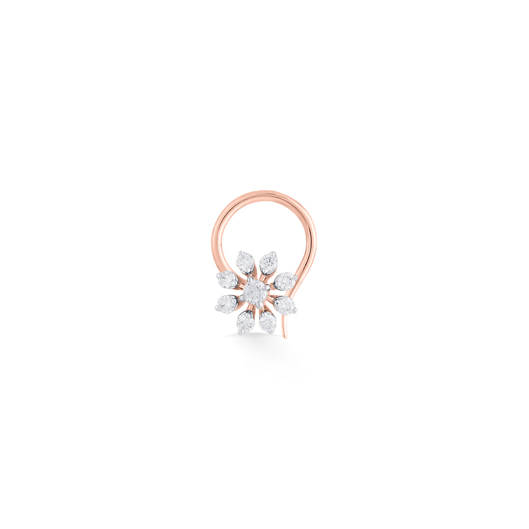 glowing lily nosepin diamond jewellery