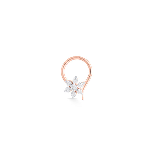 Floral Shine Nosepin Diamond Jewellery