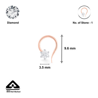 Bright Petunia Nosepin Diamond Jewellery