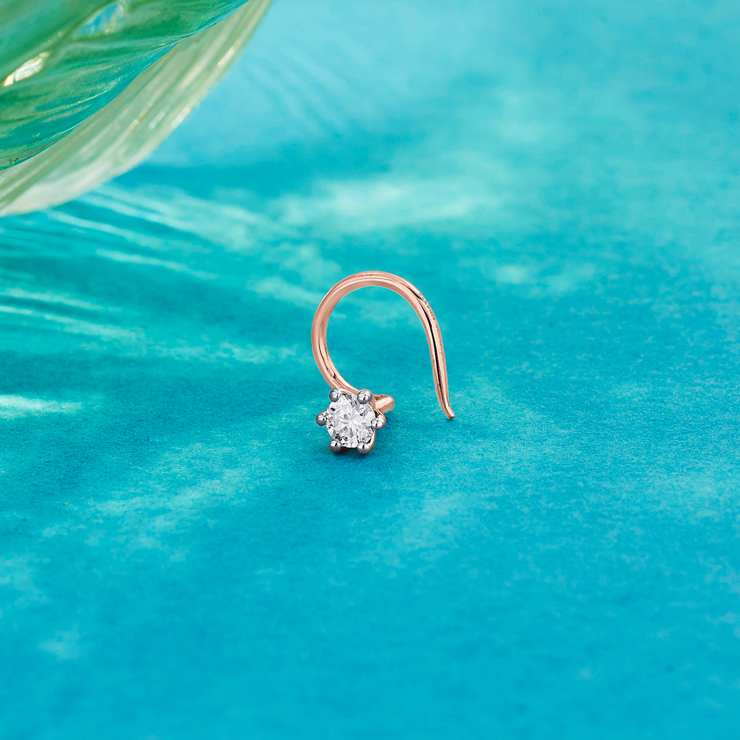 Bright Petunia Nosepin Diamond Jewellery