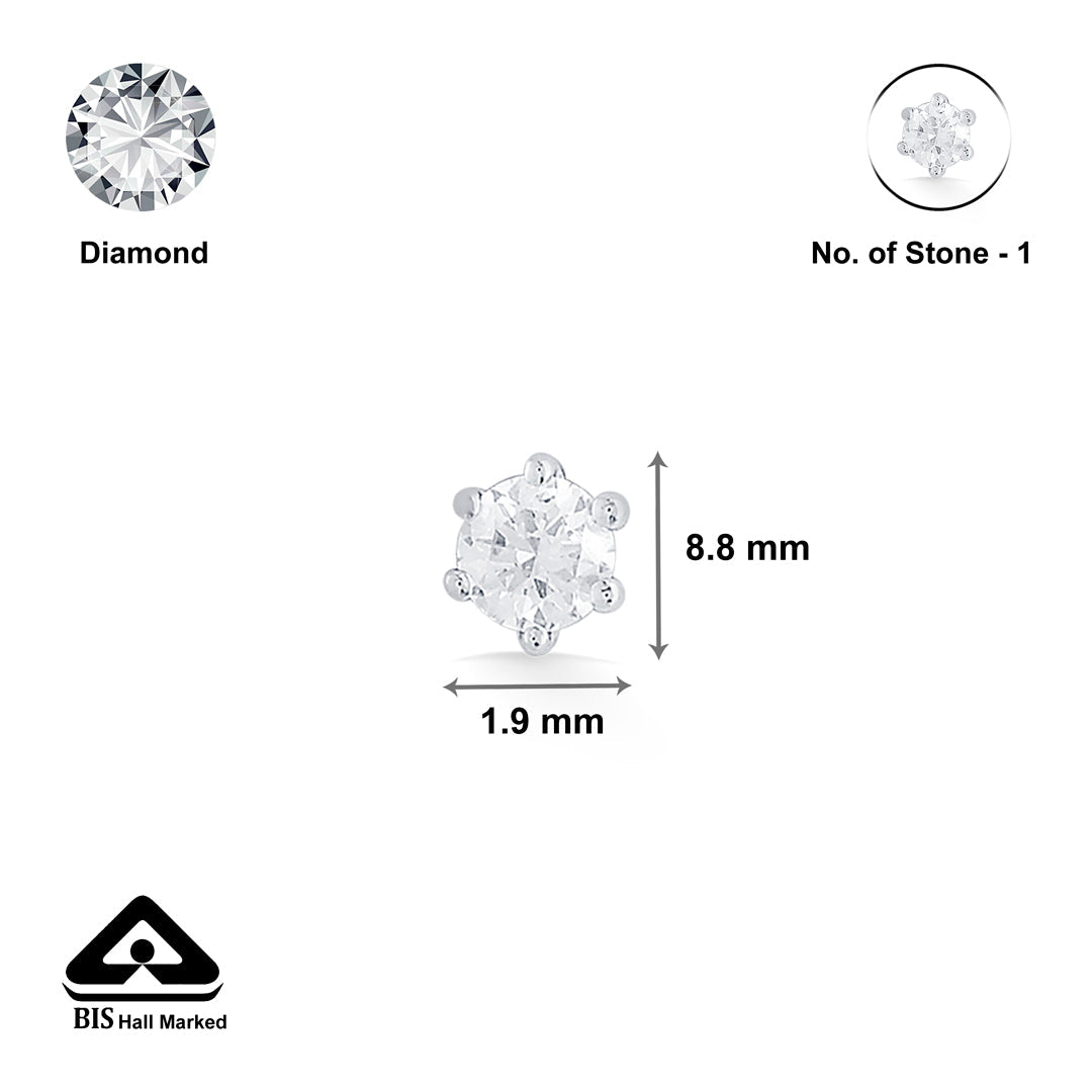 frosty petunia nosepin diamond jewellery