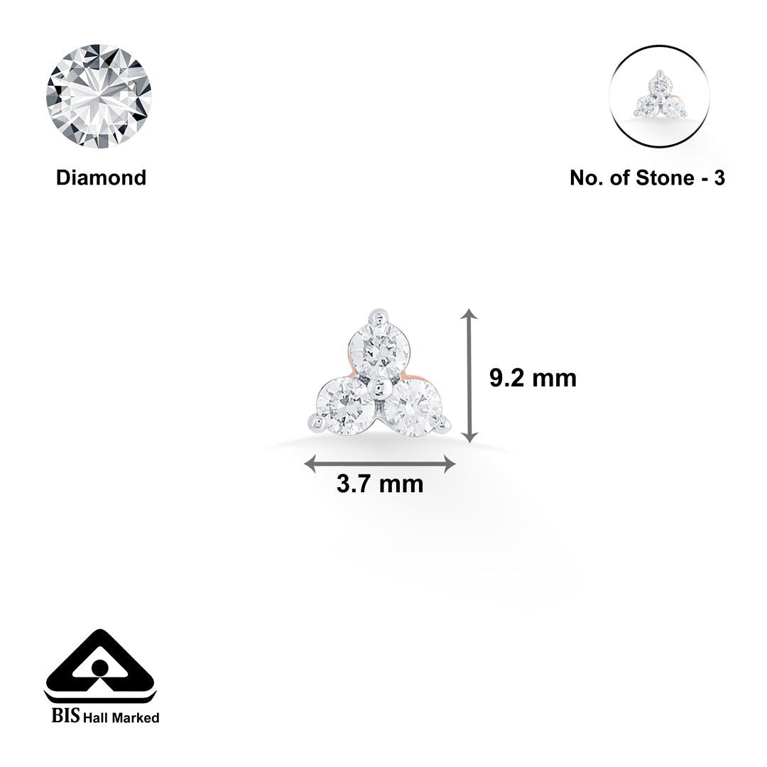 sparklet trio diamond nosepin