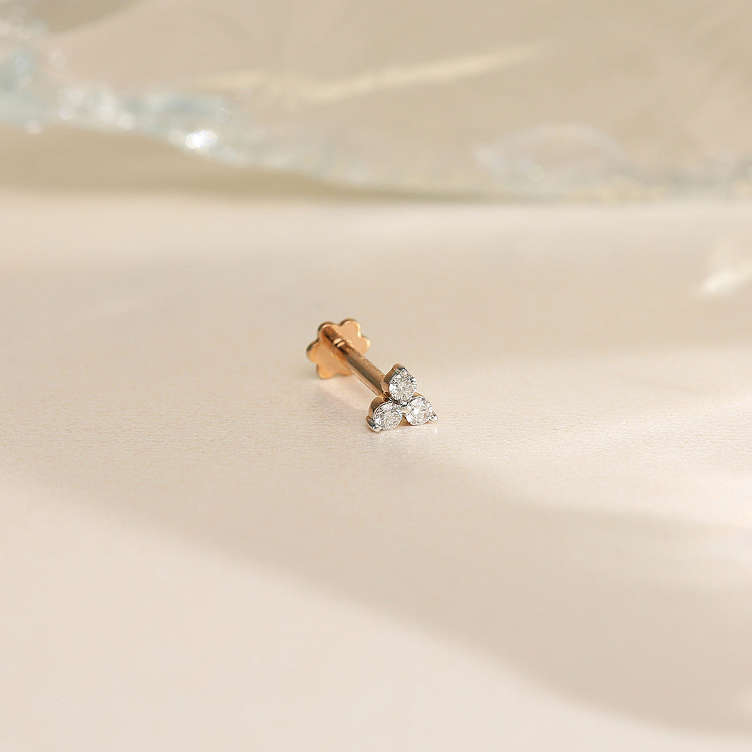 sparklet trio diamond nosepin