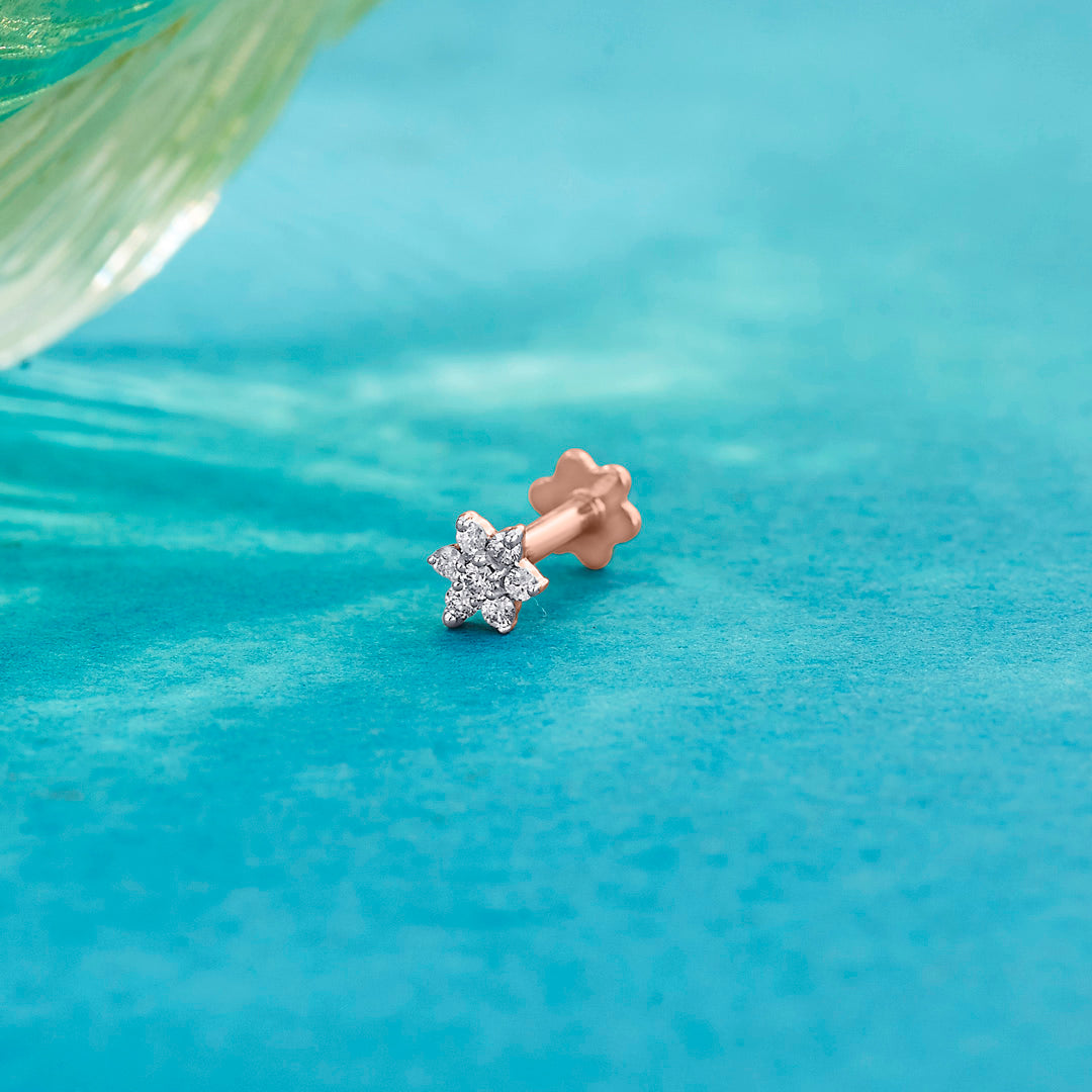 diamond bloom diamond nosepin