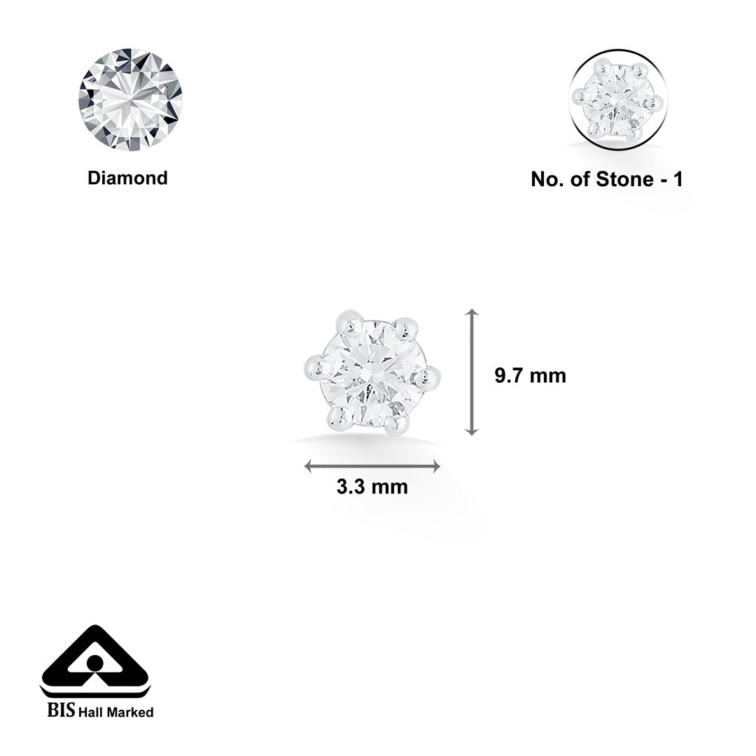 ivory shine diamond nosepin