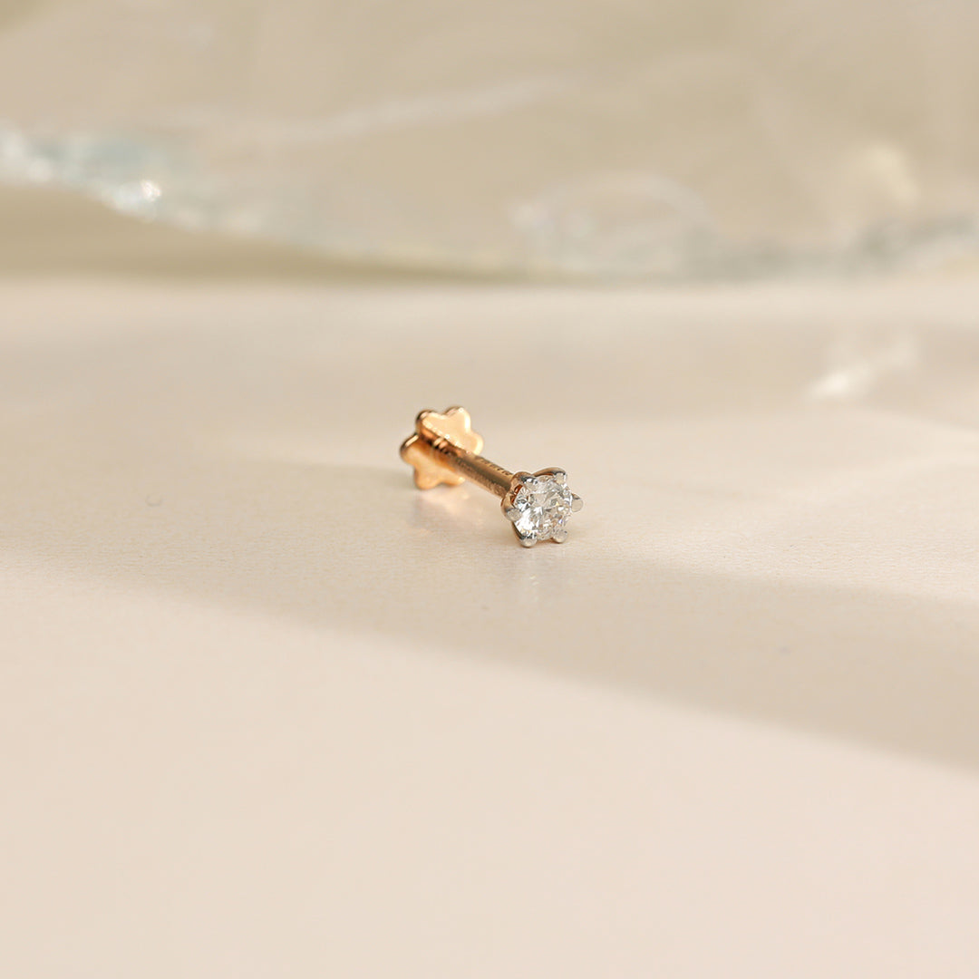 ivory shine diamond nosepin