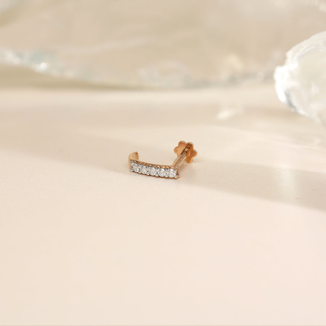 radiant linea diamond nosepin