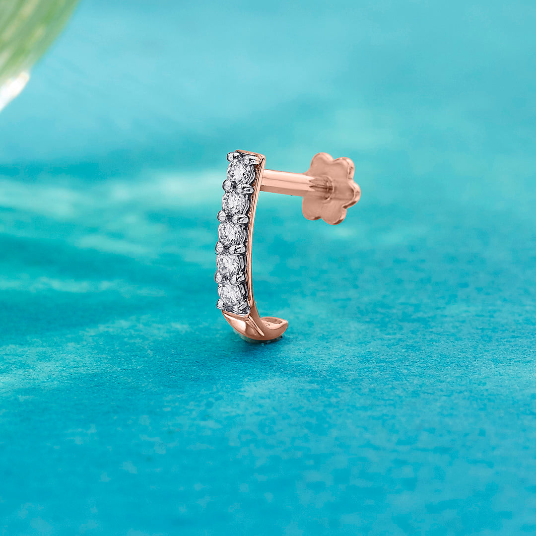 radiant linea diamond nosepin