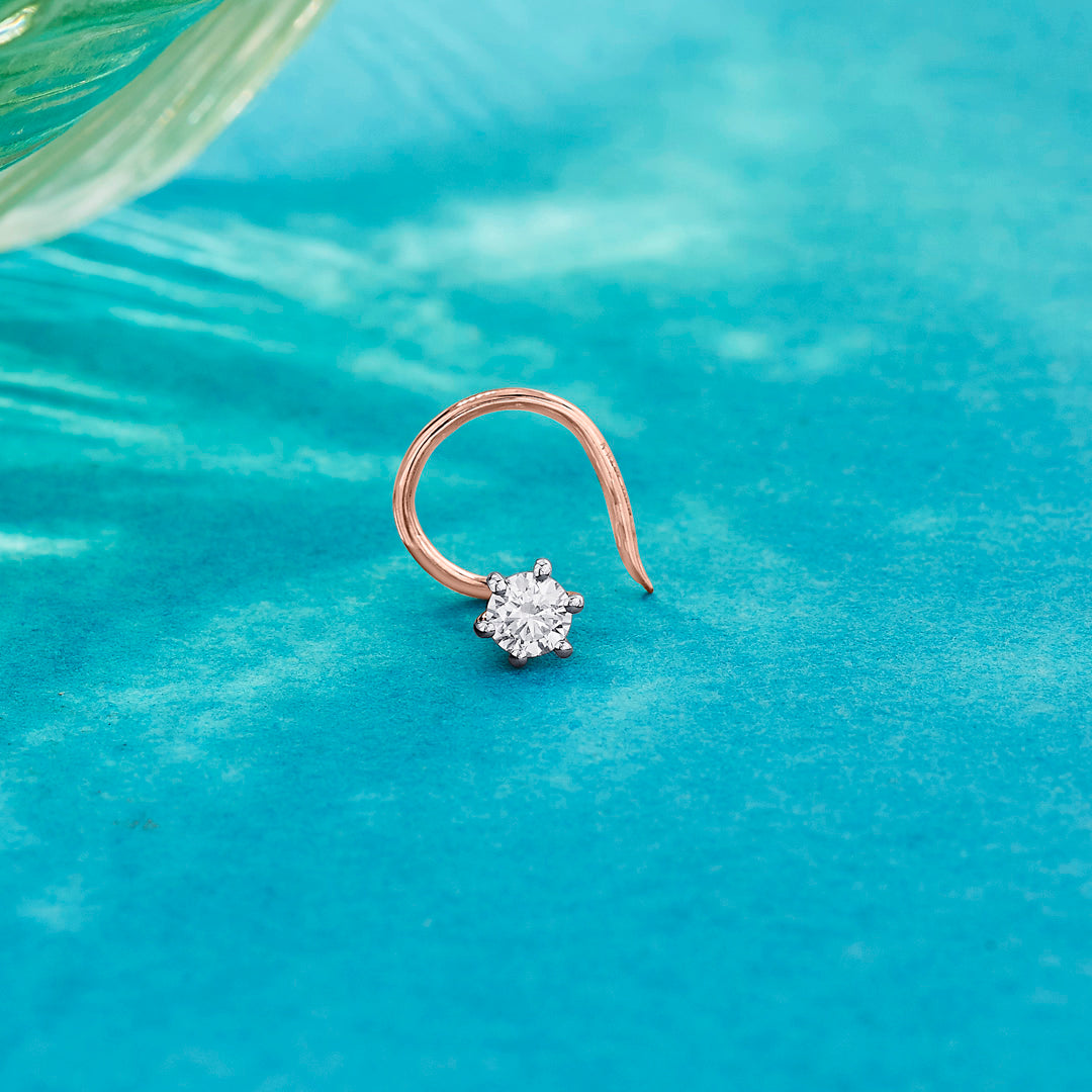 glow belle diamond nosepin