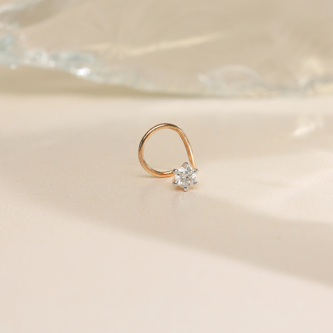 glow belle diamond nosepin