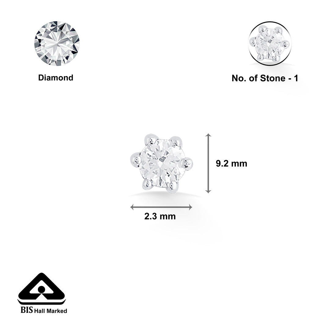 orna glow diamond nosepin