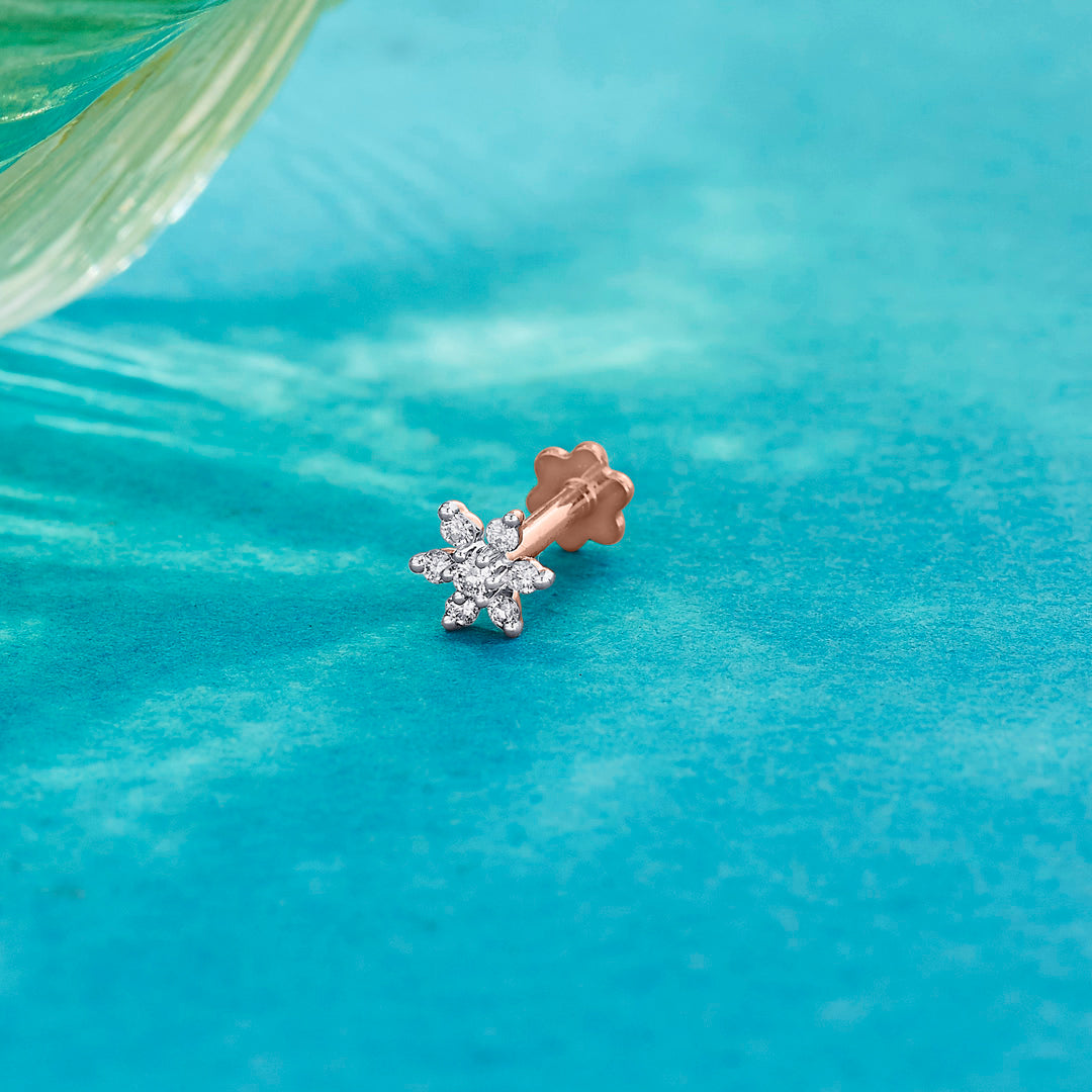 glint petalia diamond nosepin