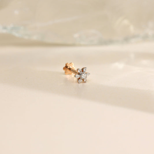 Twinkle Bud Diamond Nosepin