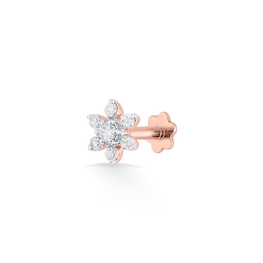 twinkle bud diamond nosepin