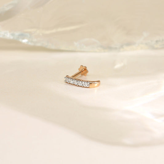 Glowing Axis Diamond Nosepin