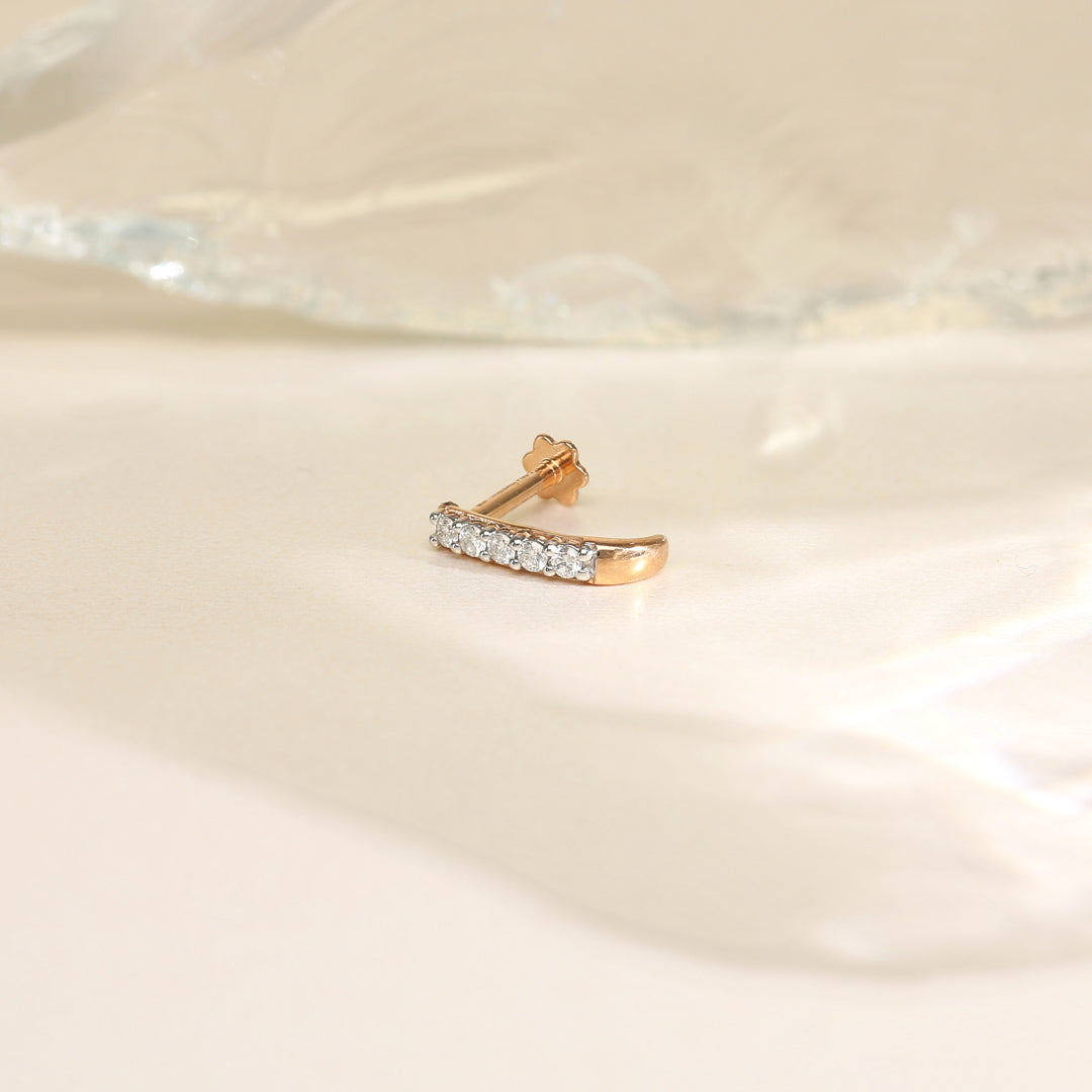 glowing axis diamond nosepin