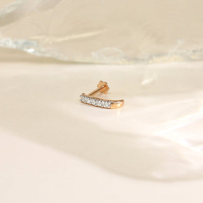 Glowing Axis Diamond Nosepin