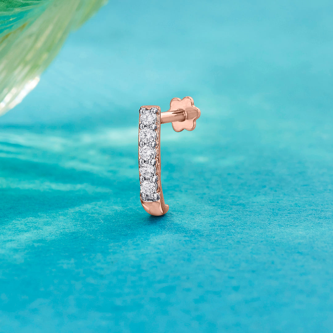 glowing axis diamond nosepin