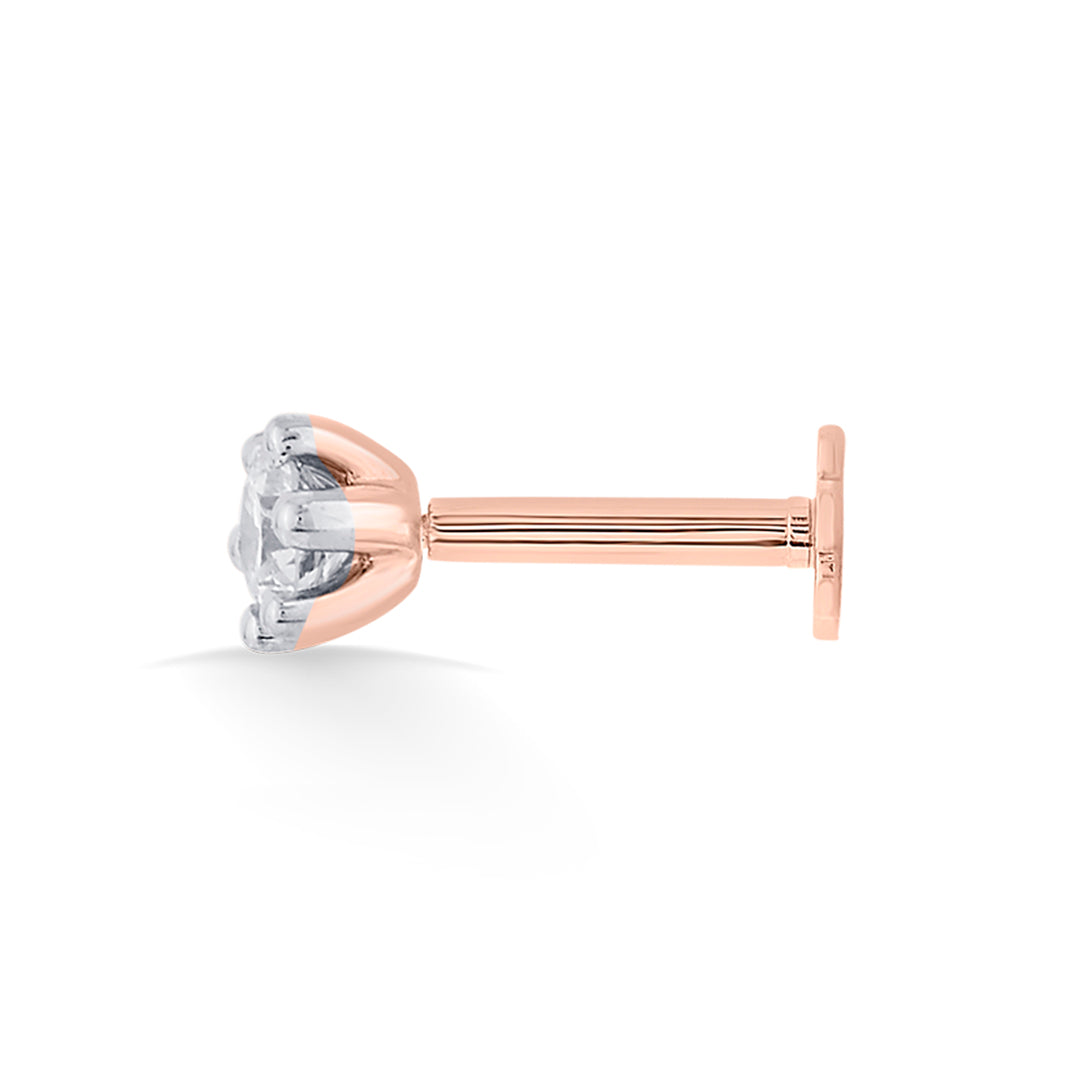 glow bud diamond nosepin