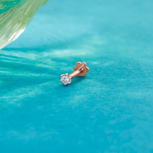 Glow Bud Diamond Nosepin