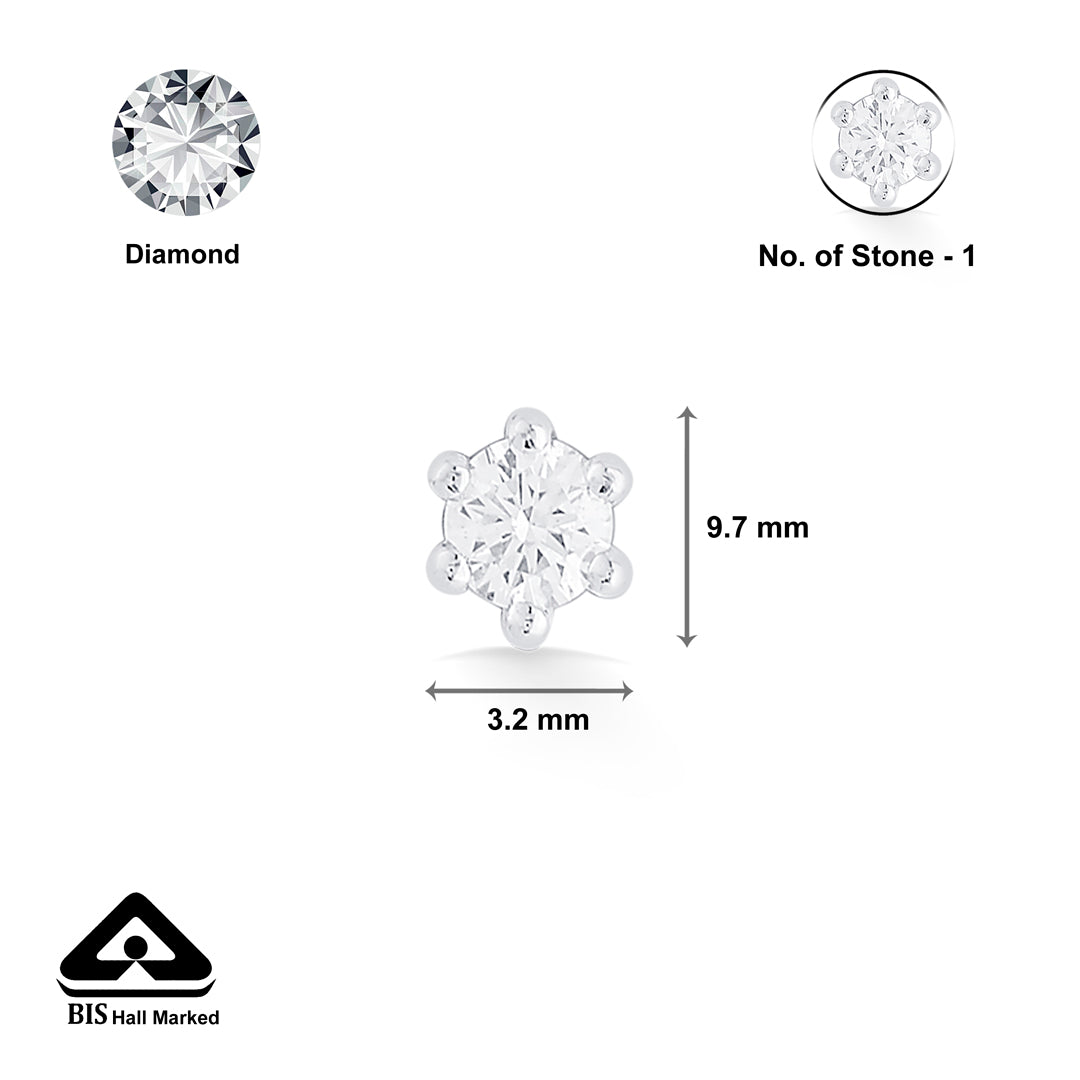 dewora charm diamond nosepin