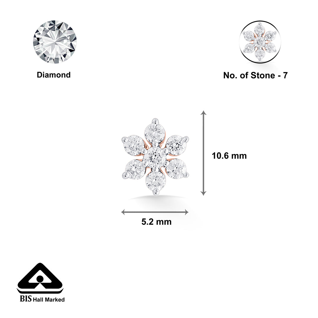 crystal blossom diamond nosepin