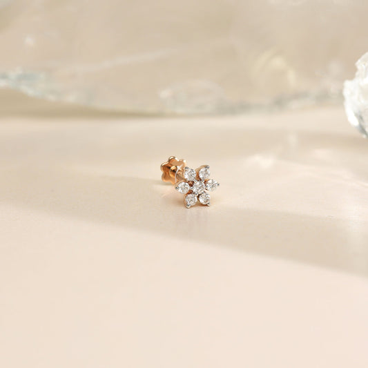 Crystal Blossom Diamond Nosepin