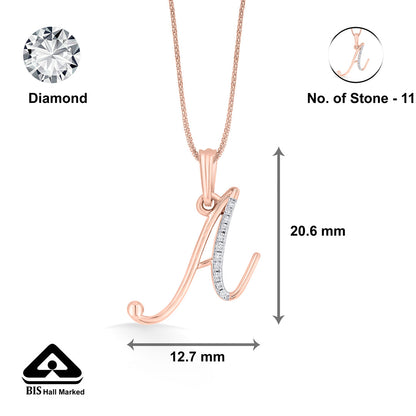 A Letter Alphabet Pendant Diamond Jewellery