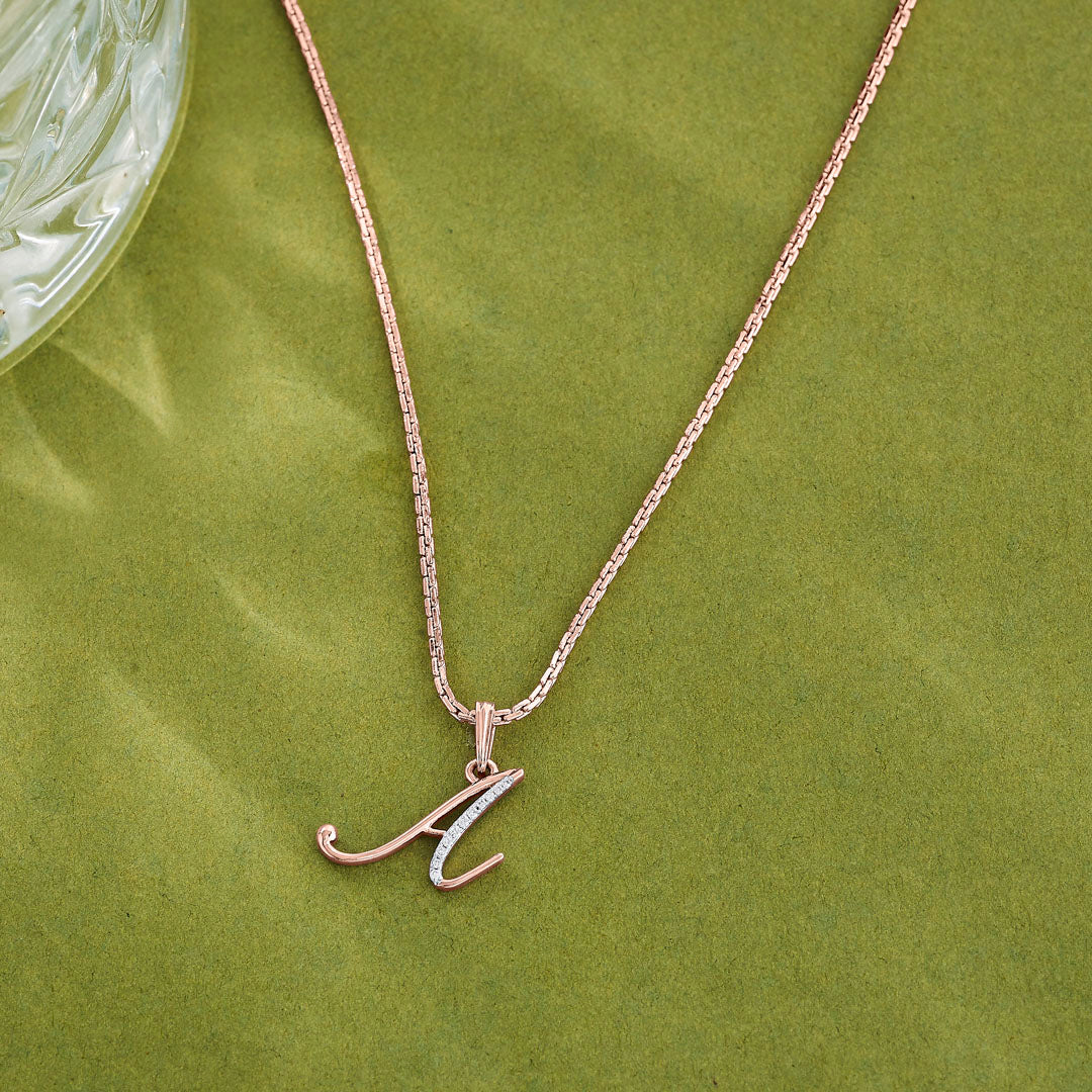 A Letter Alphabet Pendant Diamond Jewellery