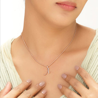 A Letter Alphabet Pendant Diamond Jewellery